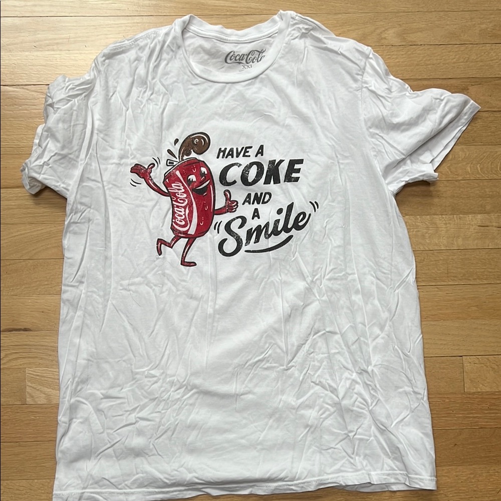 Coca Cola White Retro Graphic Tee